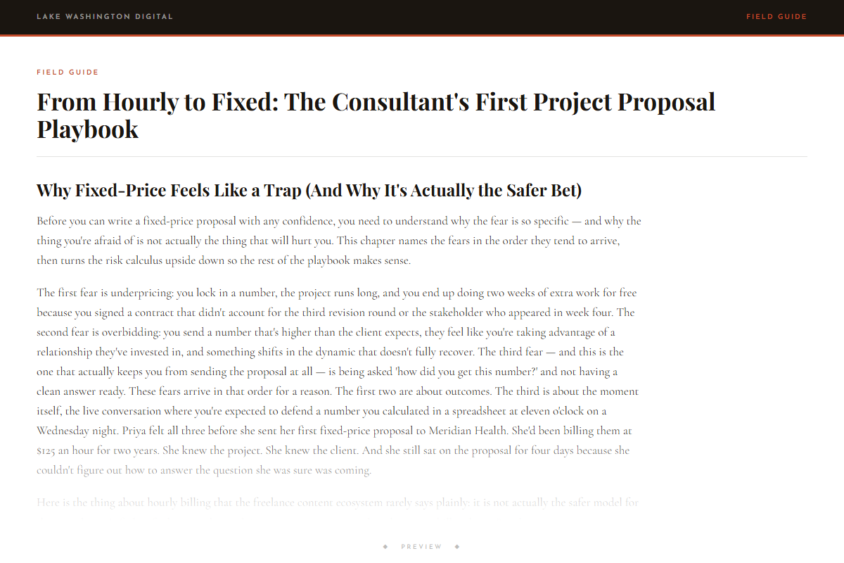 Preview of From Hourly to Fixed: The Consultant's First Project Proposal Playbook