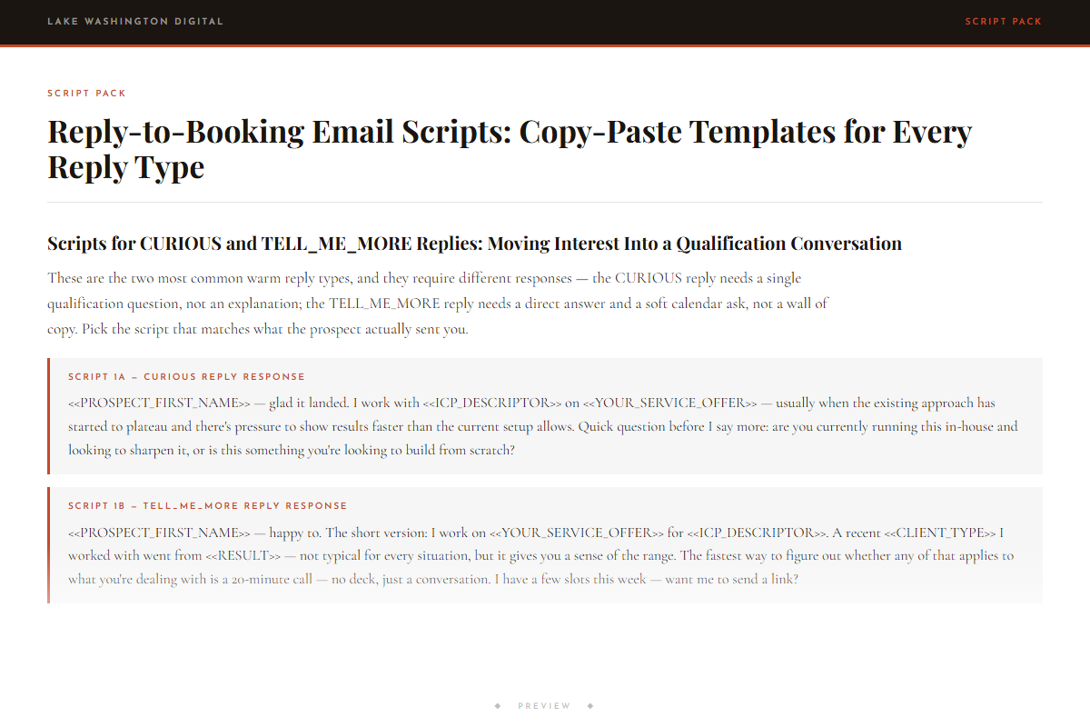 Preview of Reply-to-Booking Email Scripts: Copy-Paste Templates for Every Reply Type